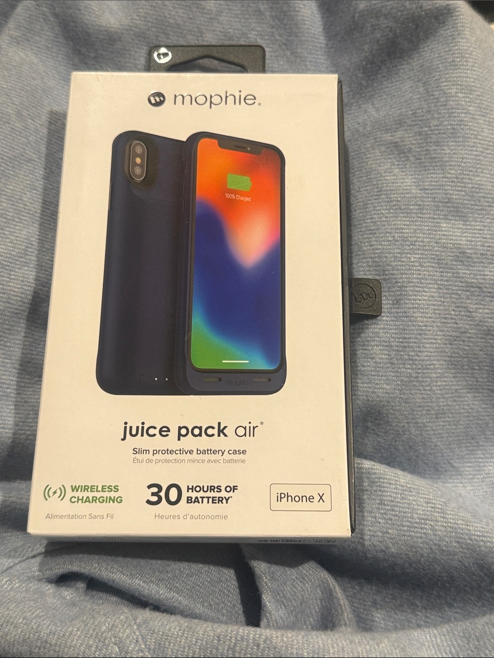 mophie Juice Pack Air Slim Battery Case in Navy Blue for iPhone X